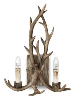 Wandleuchte CHALET AP2, 2-flammig, E14, beige