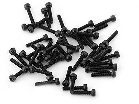 M3 Kit de Assortiment Vis Boulon Tête Cylindrique Six Pans Creux en Acier Allié M3 x 4-50mm(M3*16mm, Entièrement filetée-50pcs)