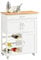 SoBuy Kitchen Trolley with Wheels Multi-Functional Rolling Storage Cart, Kitchen Island on wheels with Wine Rack Mobile Sideboard Unit for Small Kitchens, Dining Room & Garden Use 67x86x38cm FKW45-WN