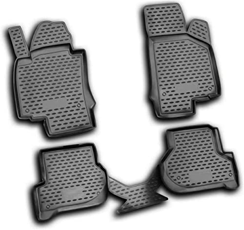 OMAC Gummimatten Fußmatten kompatibel mit Skoda Octavia 2008-2012 TPE Automatten Schwarz 4X