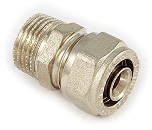 Tiemme serie 1600 raccordo diritto niples maschio M 26 x 1 a stringere per tubo multistrato