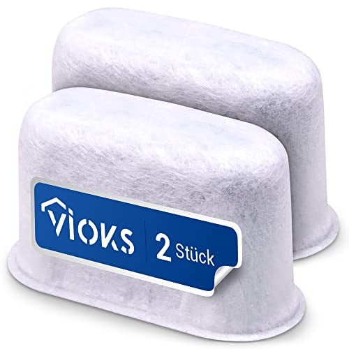 VIOKS 2 Stk Wasserfilter Ersatz für DeLonghi 5513214241 7313285779 - Aktivkohlefilter Wasser Filter Delonghi Kaffeevollautomat/Aktivkohlefilter Kaffeemaschine