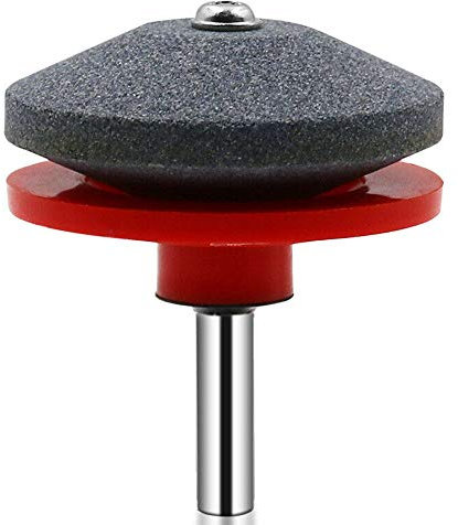 Rotary Blade Sharpener Lawn Mower Garden Tool Sharpener for Power Drill 50mm Red