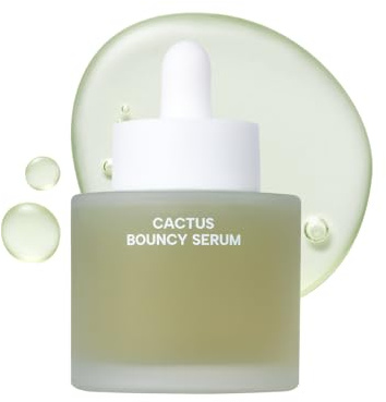Whamisa Sérum de cactus gonflable Fresh Inner Skin Moisture, 99,47% d'extrait de cactus Opuntia Ficus-Indica BIOLOGIQUE, triple fonction hydratante, hydratation 72 heures, essence 1,69 fl. onces/50ml