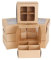 GRETEL BAKING Leckerli-Boxen mit Fenster und Trennwänden, 4 mittelgroße Fächer, 15,2 x 15,2 x 6,1 cm, Valentinstags-Leckerli-Boxen, Backwaren-Verpackung, Box für Kekse, Gebäckverpackung, 24 Stück
