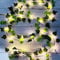 DYBOHF 1 Pezzi Edera Finta ​per Balconi, 2M Artificiale Pianta con 20 Luci LED, Foglia verde Ghirlanda luminosa per Giardino, Patio, Balcone, Finestra, Parete Decorazione