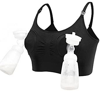 Women Hands-Free Breast Pump Breast Feeding Pump Pumping Maternity Wireless Adjustable Nursing Bra