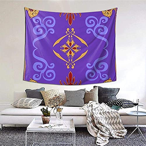 YuLiZG Wandteppiche Wandbehang Aladdin Zauberteppich Quadratischer Akzent Tapisserie Bettwäsche Bettlaken Hippie Tapisserie Wandbehang Stranddecke Raumdekoration Raum Tagesdecke 150 * 200Cm