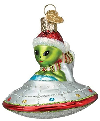 Old World Christmas Ornaments Christmas UFO Glass Blown Ornaments for Christmas Tree