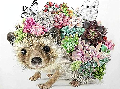 OKWallArt 1000-teiliges Puzzle, Igel, Sukkulenten, lustige Holzpuzzles für Kinder und Erwachsene