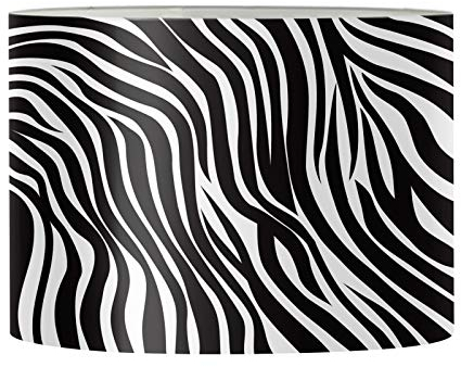 Biyejit Lampenschirm mit Zebra-Druck, rund, eleganter Stil für Heimdekoration