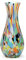 Cá d'Oro Farbige Glasvase, Konfetti-Effekt, mundgeblasenes Kunstglas im Murano-Stil, für Blumen, Raumdekoration und Tafelaufsatz, Modell Nr. 83