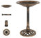 Bonnlo Pedestal Bird Bath Antique Copper Resin Birdbaths Weather Resistant Floral Accents and Vintage Finish Garden Decor for Outdoor Lightweight Courtyard-71cm Tall
