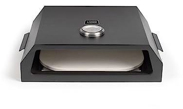 Livoo – Four a pizza pour barbecue GS149 – thermomètre intégré, 33.5 x 27.5 cm, pelle a pizza incluse