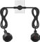 Verlängerungskabel 2m, PABANCE Strom Verlängerungskabel für den Innenbereich, Verlängerung mit Schutzkontakt, H05VV-F 3G1.5mm², Double Schuko Plug IP20, Extension Cord 2m (Schwarz)