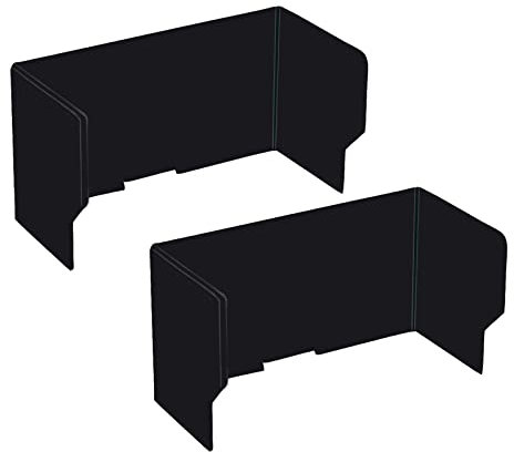 24”/31”/39” Schalldämpfung Schreibtisch-Konzentrationsbarriere 2 PCS Faltbar Trennwand Mehrzweck Schall-und Sichtschutz Unterteilung Hörschutz, Für Studenten Sichtschutz Schreibtisch ( Color : BLACK ,