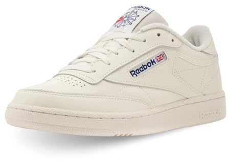 Reebok Men Club C 85 Sneaker, Chalk/Chalk/Classic Cobalt, 9