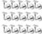 Gimisgu 15pcs Support de Main Courante d'Escalier en Acier, Acier Inoxydable Supports de Rampe Main Courante Supports Muraux, Main Courante d'escalier Intérieur et Extérieur, 49x49mm