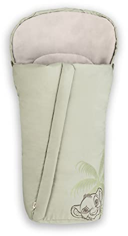 hauck Disney Simba Olive Universal Fußsack für Buggys, Kinderwagen & Fahrradanhänger, Warm mit Fleece Innenfutter, Anti-Rutsch, 2 Wege Reißverschluss, Kapuze, Waschbar & Faltbar