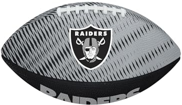 Wilson American Football NFL Team Tailgate, Gummi, Silber / Schwarz, Junior