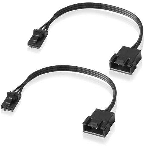 EZDIY-FAB Adapter Cable Compatible with Corsair Lighting Node PRO and Commander PRO, Smart RGB Lighting, Compatible with NZXT ARGB AER2 F-Series Fan (2 x 10cm)