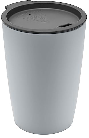 Magu Natur-Design Trinkbecher Coffee to Go Grau ca. 310 ml aus einem Polymer aus natürlichen Materialien Mehrwegbecher Kaffeebecher