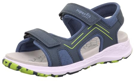 Superfit Jungen Criss Cross Sandale, Blau 8000, 42 EU Weit