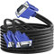 SAISN VGA Splitter Cable for 2 Monitors - 3-in-1 Dual Monitor Y Adapter Video Cord - 1080P Male to 2 Male Cable - Screen Duplication for Projectors, HDTVs, Displays - 2M