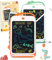 2Pièces Tableau d'écriture LCD Dinosaure Jouet,Tableau Magique 8,5 Pouces Planche à Dessin Planche à Peinture,Jouet Tablette d'écriture Noël Cadeaux pour Enfants 2-7Ans Garçons Filles (vert+orange)