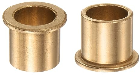 QUARKZMAN 2uds Brida Rodamiento Manguito 16mm Diámetro 20mm OD 20mm Longitud 2mm Brida Grosor Bronce Buje Auto-Lubricantes Bujes Manguito para Industriales Equipos