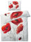 QEODAH Winter Bettwäsche 135x200 Mohnblumen - Mohn Bettbezug 135 x 200 2er Set - Wendebettwäsche & Kissenbezug 80x80 cm - Weiche Mikrofaser Bettwäsche-Sets mit Reißverschluss - Schlafzimmer Bett Deko
