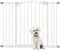 PawHut Pressure Fit Dog Stair Gate No Drilling Safety Gate Auto Close for Doorways, Hallways, 74-100cm Adjustable, 78cm Tall, White