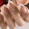 French Press On Nails, 24 Stück Eckig Nägel Zum Aufkleben Kurz, Full Cover Nageltip Tips für Gelnägel, Rosa French Künstliche Nägel, Fingernägel Fake Nails für Frauen ＆ Mädchen (Mandel - Nude)