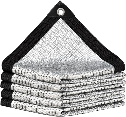 BXAEYIPOR Rete Ombreggiante Alluminio,80% Tasso Di Ombreggiatura Resistente Ai Raggi UV,Criptato E Ispessito Ombreggiante per Balcone,Giardino,Protezione Solare per Auto.