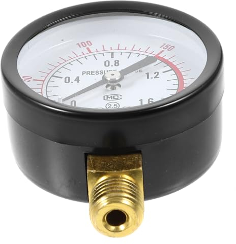 OUNONA Compressor Pressure Meter Popcorn Maker Pressure Test Gauge Metal Constructi