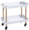 HAKU Möbel desserte Nature, Blanc, Bois Massif, métal - Dim.: L 50 cm x H 47 cm x P 30 cm, Style: Modern