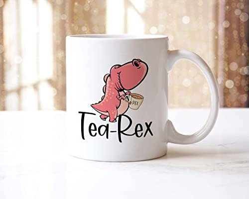 Novelty Dinosaur Tea Rex Mug and Coaster Gift Set Jurassic Dino Tea Cup Mug Gift