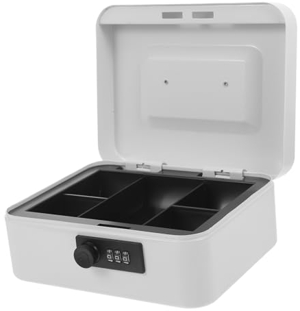 COHEALI Kasten Tragbare Spardose Schließfach safebox storage boxs umkleideschrank aufbewahrungsschrã¤nke Schlüsselkassette coin case deko boxen كبة Schließfächer Organizer-Boxen Eisen Weiß