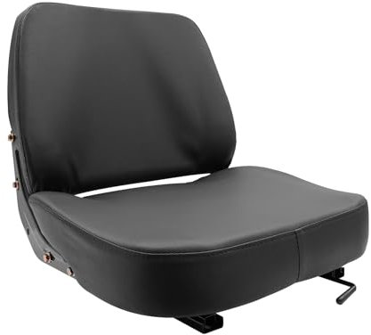 Siège de tracteur réglable 48 x 46 cm Siège universel avec surface en PVC imperméable et design amovible