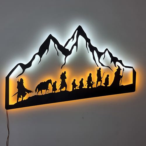 Vintage Style Herr der Ringe Metallwandschild - Filmzimmer Dekoration (20x11 Zoll / 50x28cm)