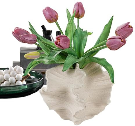 Pruojhw Korallenblumenvase, Korallenvase,Keramische korallenförmige Blumenvase - Boho-Blumenvasen, Heimdekoration, Skulpturenarbeit für Couchtisch, Bücherregal, Wohnzimmer
