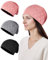 Kiiwah Long Bonnet stylé, avec Texture de Treillis, Unisexe Slouch Beanie pour Homme Femme, Bonnet Automne Hiver pour Sportif Quotidien Chimio (Rose)