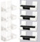 8 Stück (4 Paare)Müllbeutelhalter Wandmontierter Nein Stanzen Küchen Organizer Wand Montierter Müllsack Spender Organizer Küchenschranktür Aufbewahrung Aufbewahrungsbox für Tüten, Zinnfolie, Müllsack