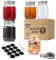 Glass Regular Mouth Mason Jars, 16 oz Clear Glass Jars with Silver Metal Lids for Sealing, Canning Jars for Food Storage, Overnight Oats, Dry Food, Snacks, Candies, DIY, Meal Prep (Silver, 4PACK)