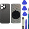 Peixiong 15 Pro Rückglas Ersatz für iPhone 15 Pro Rear Back Glass Cover Ersatz mit vorinstalliertem Kleber + Reparaturwerkzeug-Kit (Black Titan)