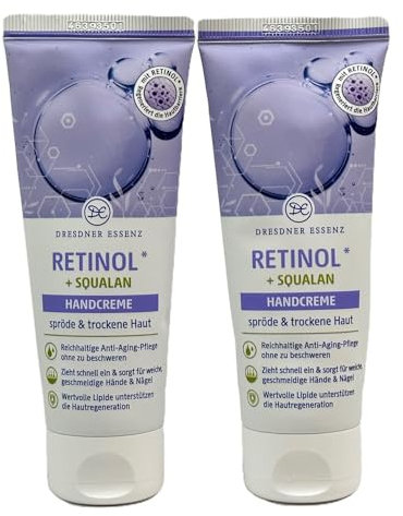 2er Pack. Dresdner Essenz Handcreme Retinol + Squalan 2 x 75ml