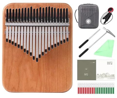 Professionelle Kalimba Kalimba 21 Keys Professionelles Daumen Klavier Kalimba Volles Massives Holzfurnier Kirschholz Kalimba Keyboard Instrument(Cherry)