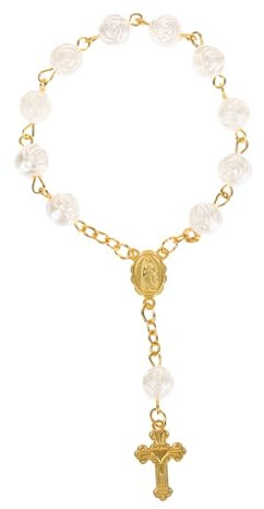CALLARON Corda Bracciale rosario rituals cerimonia pearls rose gioglielli adorn braccialetto di perline di pellegrinaggio grani del rosario Bracciali con perline rosario di preghiera resina