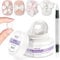 MIZHSE Pearl Weiß 3D Skulptur Nail Gel, 3D Gel Nail Art für Modellierung, Pearl Weiß Skulptur Nagel Glue Non Stick Hand, Rhinestone Glue für Nails Art mit Silikon Nagel Pinsel, 30g 1PC