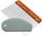 Midgreyeye 2PCS Premium Wooden Handle Coupe Pate Grand,Corne Patisserie Silicone,Grattoir A Pate（20 * 13+17 * 8cm）